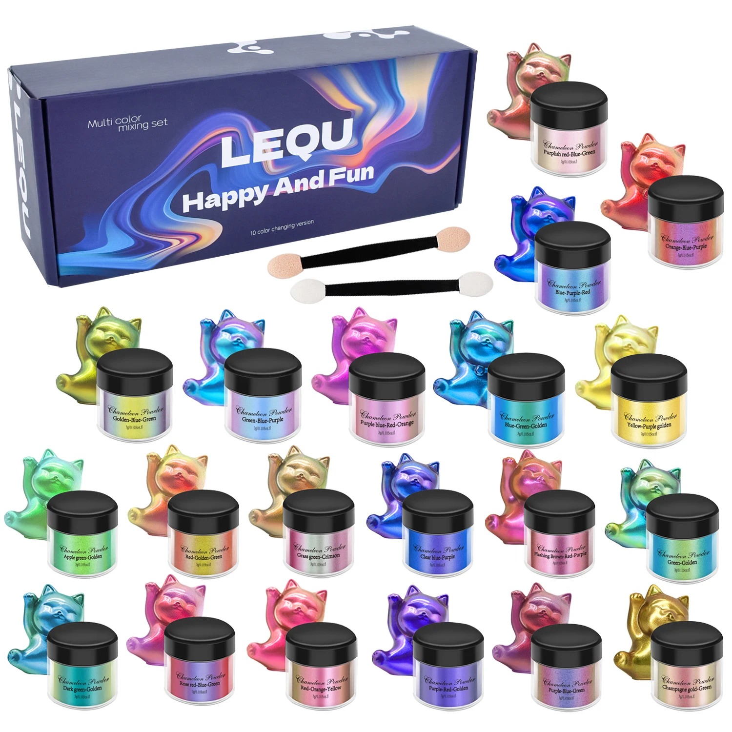 Glitter Powder Resin - Un ensemble de poudre de chrome