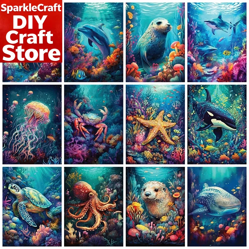 Resin Art Work - Kits de peinture diamantée sans cadre,