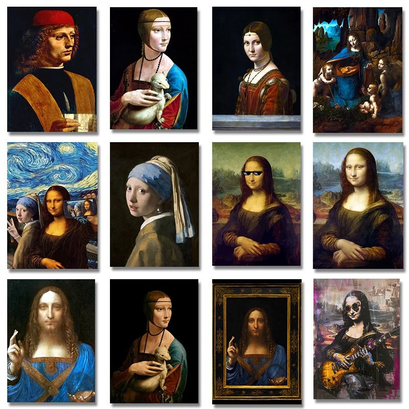 Resin Art Work - Tableau d'art de Leonardo Da Vinci,