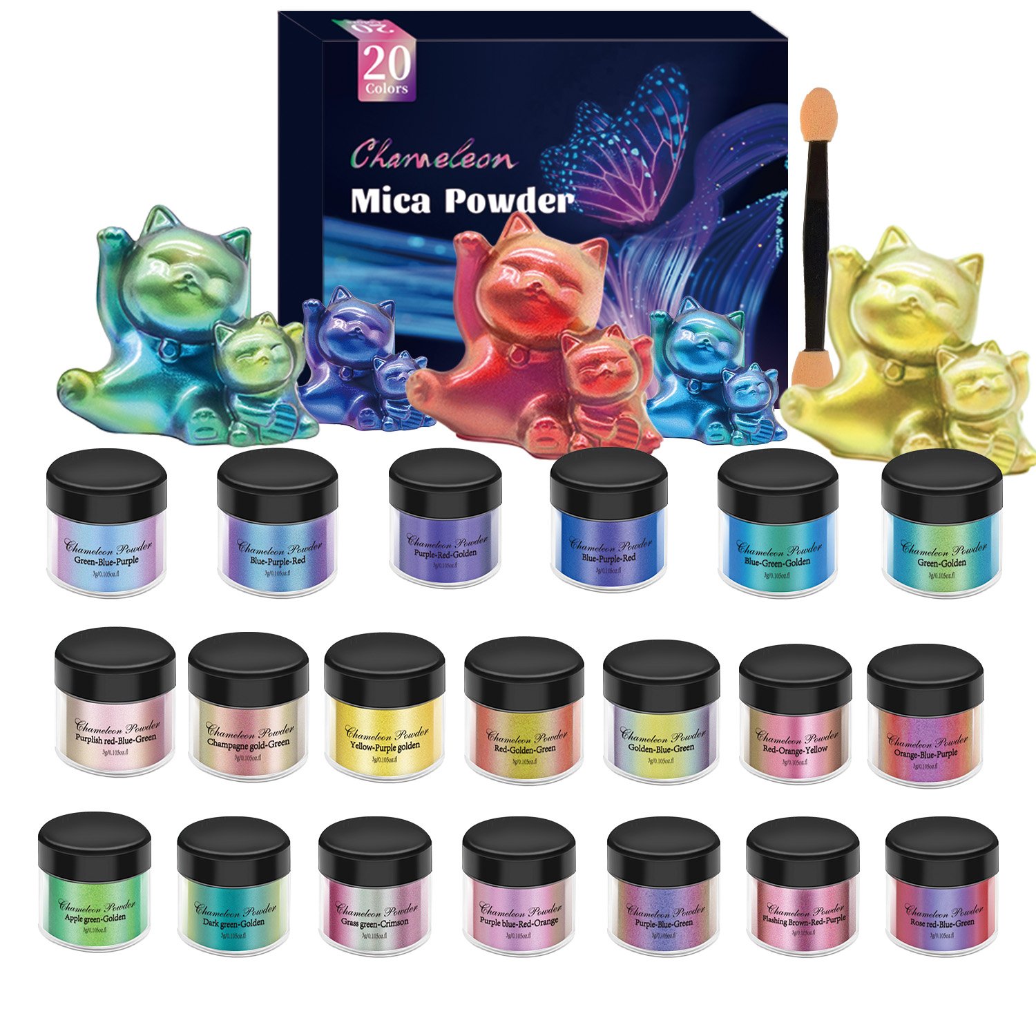 Kit de 10/20 pièces de pigment - Glitter Powder Resin avis et prix