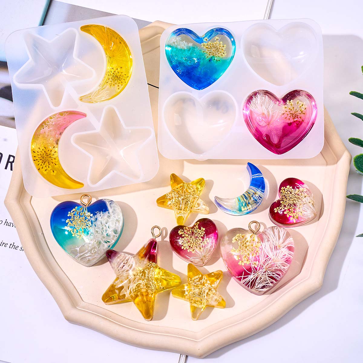 Moule en silicone Cœur Étoile  - Resin Art Liquid avis et prix