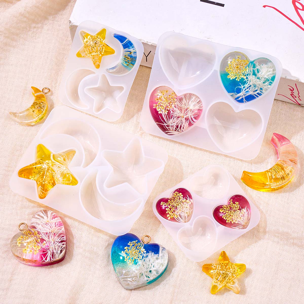 Moule en silicone Cœur Étoile  - Resin Art Liquid avis et prix