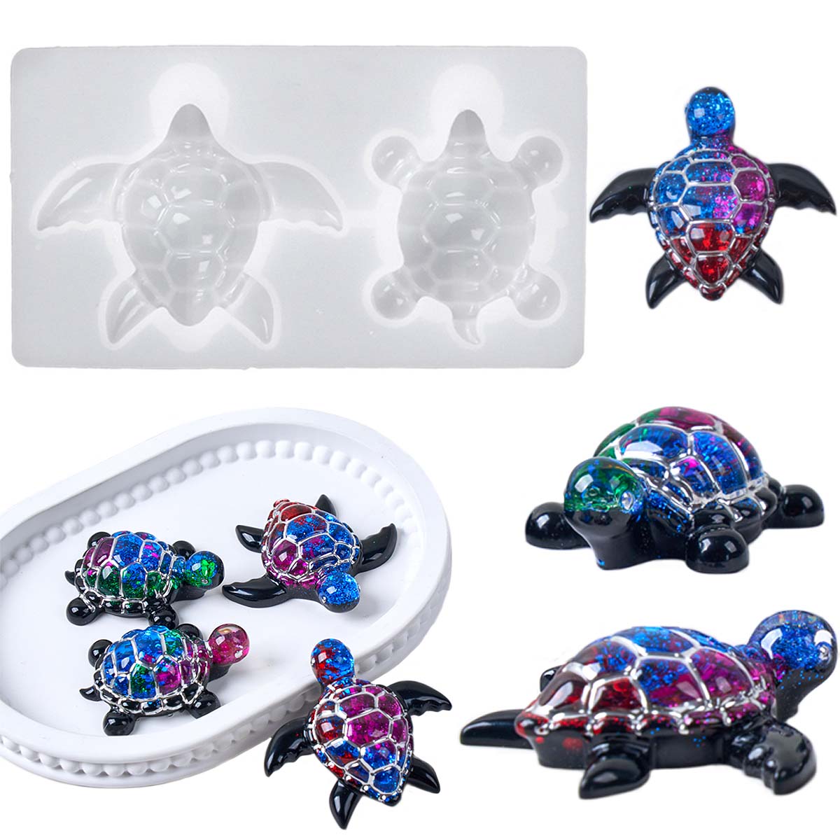 Porte-clés tortue de mer 3D, m - Resin Art Liquid avis et prix